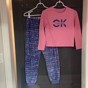 Calvin Klein Girls 2 Piece Cozy Pajama